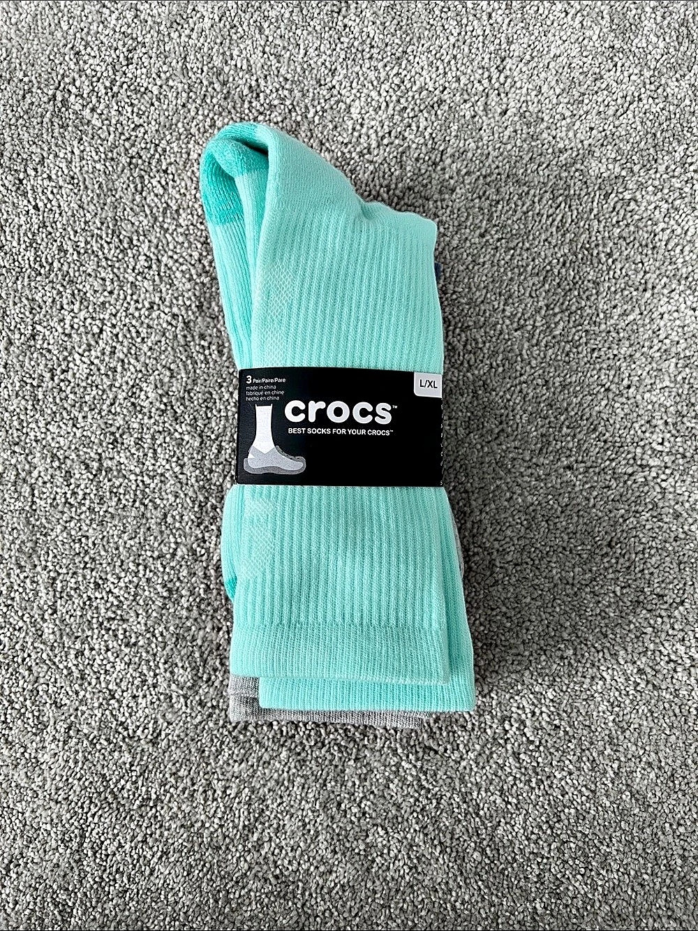 Crocs Socks 3-Pack L/XL
